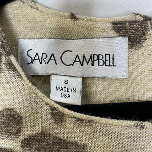 Sara Campbell Beige Floral Print Sweater Dress Size S Women's - Picture 5 of 9